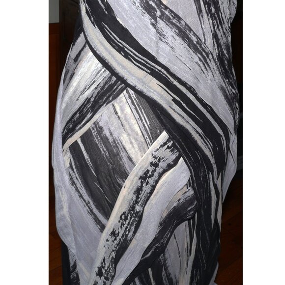 VINTAGE MAX AZRIA SPRING 2010 RUNWAY SILK MAXI DRESS w/FRONT SLIT NWT SZ S - Picture 8 of 11